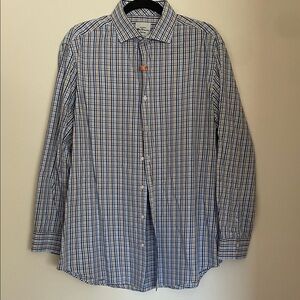 Ben Sherman Blue and White Checkered Shirt
